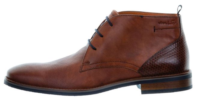 Licht cognac halfhoge veterschoen Amalfi